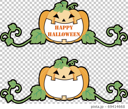 ハロウィン おばけかぼちゃのフレーム イラスト素材セットのイラスト素材 ハロウィン おばけかぼちゃのフレーム イラスト素材セットのイラスト素材