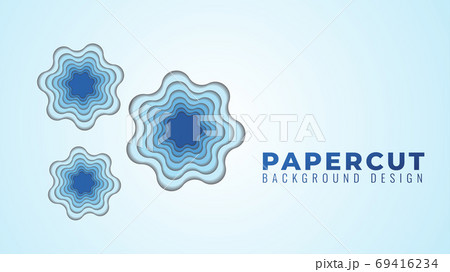 Wavy Hole Papercut Layers Vector Illustration. Abstract Backgrou Wavy Hole Papercut Layers Vector Illustration. Abstract Backgrou 69416234