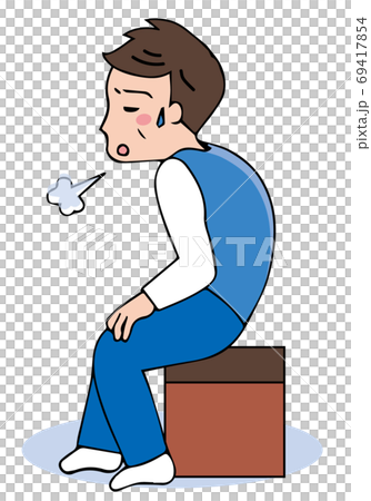 Elderly sitting tired Elderly sitting tired 69417854