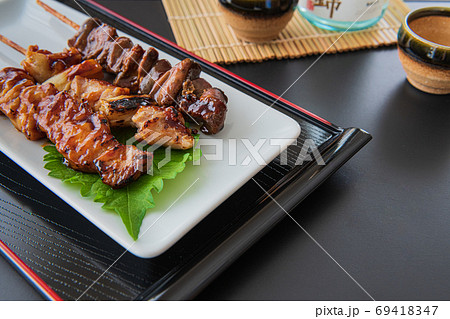 焼き鳥 背景素材イメージ 69418347