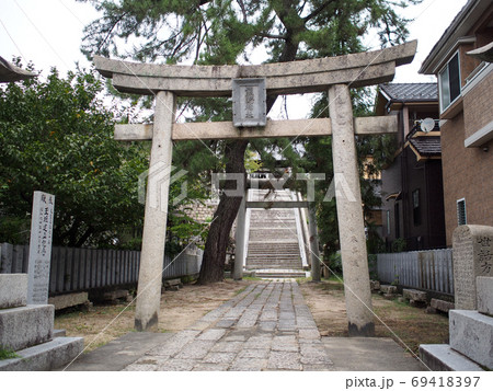 熊野神社・一の鳥居(広島県安芸郡海田町上市) 熊野神社・一の鳥居(広島県安芸郡海田町上市) 69418397