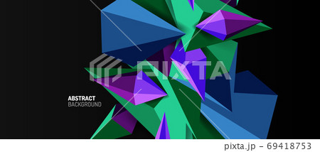 3d low poly abstract shape background vector illustration 3d low poly abstract shape background vector illustration 69418753