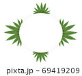 The copy space layout is created from green leaves. 69419209