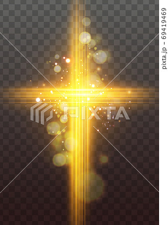 透過する光素材のイラスト素材