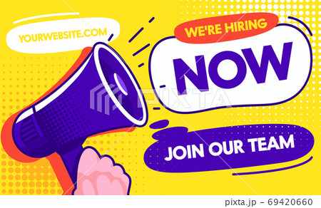 Now Hiring Job Opportunity Concept Banner Now Hiring Job Opportunity Concept Banner 69420660