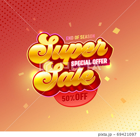 Super Sale Offer 3d Banner Promotion Discount 69421097