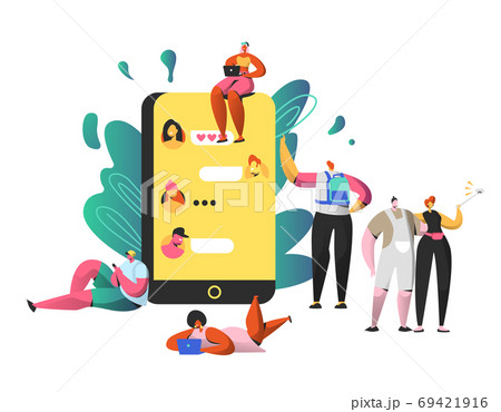 Social Networking Chat on Big Smartphone Social Networking Chat on Big Smartphone 69421916
