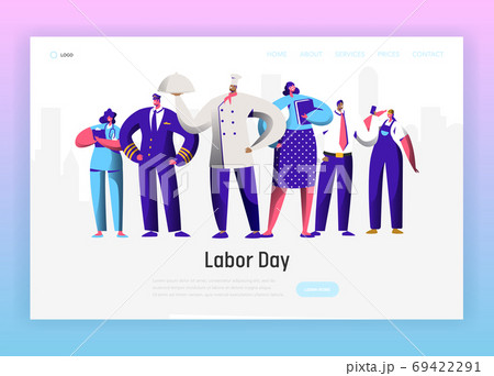 Labor Day Profession Character Group Landing Page 69422291
