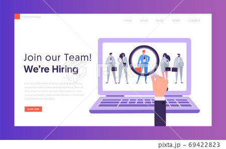 Online HR Best Candidate Concept Landing Page 69422823