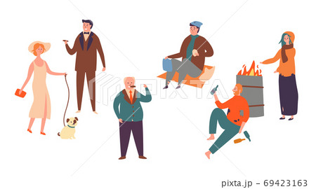 Set Poor Rich Character Socialclass Inequality Set Poor Rich Character Socialclass Inequality 69423163