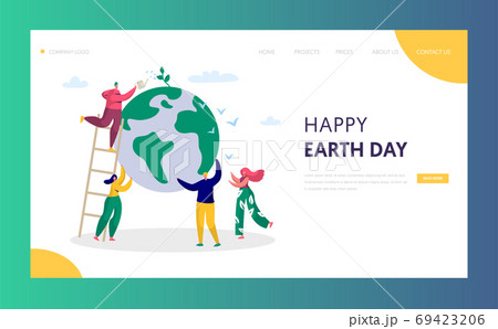 Earth Day Man Save Green Planet Environment Earth Day Man Save Green Planet Environment 69423206