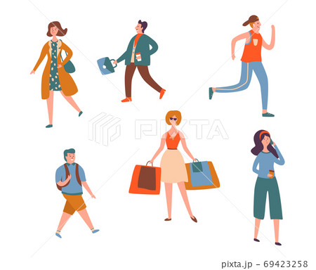 Various People Character Walk Urban Person Various People Character Walk Urban Person 69423258