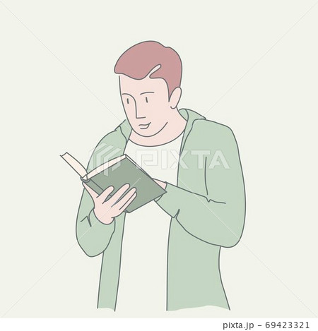 Student looks at the book. Student looks at the book. 69423321