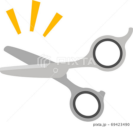 散髪用のハサミのイラスト素材
