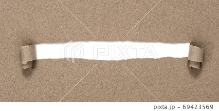 Torn paper strip white copy space for text 69423569