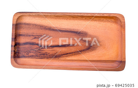 wooden plate isolated on white background 69425035