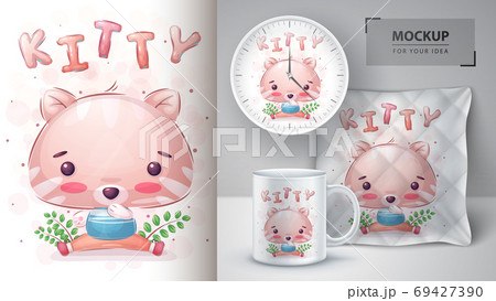 Cute kitty - poster and merchandising. 69427390