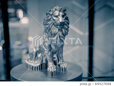Object printed on metal 3d printer close-up. Object printed on metal 3d printer close-up. 69427698