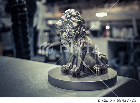 Object printed on metal 3d printer close-up. 69427725