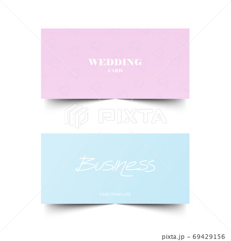 Feminine business card template, vector illustration 69429156