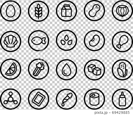 Allergens icon set 69429885