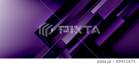 Dynamic lines on fluid color gradient. Trendy geometric abstract background for your text, logo or graphics 69431875