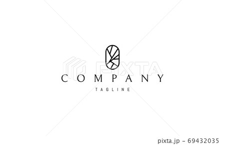 Vector logo on which an abstract image of broken glass in a linear style. Vector logo on which an abstract image of broken glass in a linear style. 69432035
