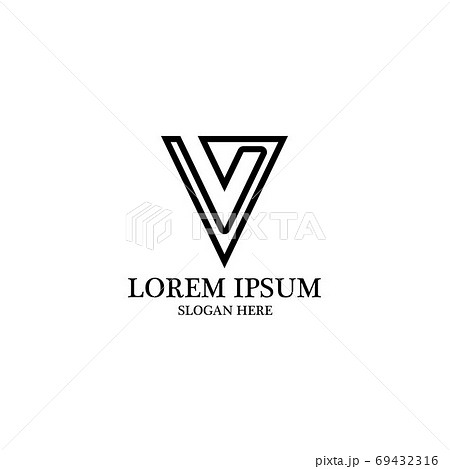 V Logo Template vector 69432316