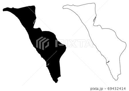 Libreville City (Gabonese Republic, Gabon, Estuaire Province) map vector illustration, scribble sketch City of Libreville map