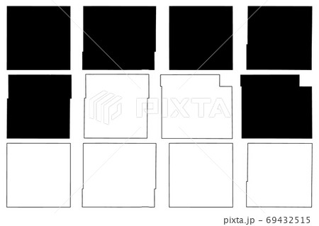 Brown, Barber, Anderson, Allen, Barton and Bourbon County, Kansas (U.S. county, United States of America, USA, U.S., US) map vector illustration, scribble sketch map 69432515