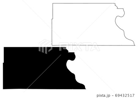 Atchison County, Kansas (U.S. county, United States of America, USA, U.S., US) map vector illustration, scribble sketch Atchison map 69432517