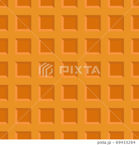 Large Cellular Wafer Seamless Background. Appetizing repeating waffle texture. 69433264