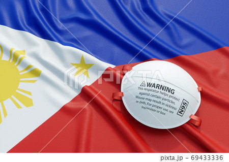 Coronavirus medical surgical face mask on the Philippine nationa 69433336