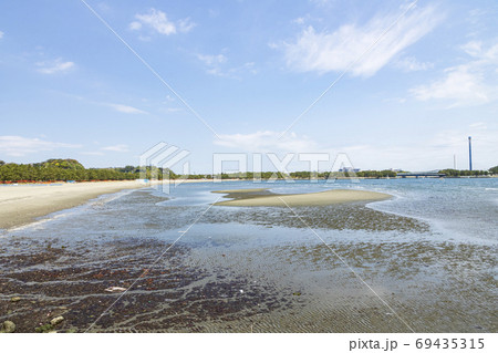 コロナ禍で閑散とした横浜市金沢区海の公園(人工渚)の春 コロナ禍で閑散とした横浜市金沢区海の公園(人工渚)の春 69435315