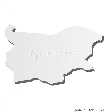 Bulgaria - grey 3d-like silhouette map of country area with dropped shadow. Simple flat vector illustration Bulgaria - grey 3d-like silhouette map of country area with dropped shadow. Simple flat vector illustration 69436874