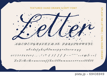 Handwritten script font.  69436949
