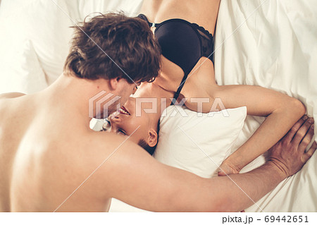 Hot attractive lovers having sex in hotel. 69442651