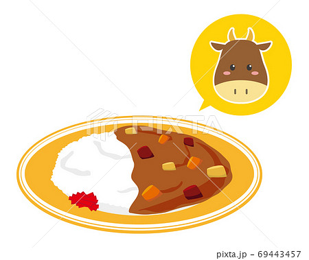 カレーライスのベクターイラスト  69443457