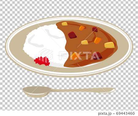 矢量圖的咖哩和米飯 矢量圖的咖哩和米飯 69443460