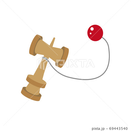 シンプルなけん玉のイラストのイラスト素材