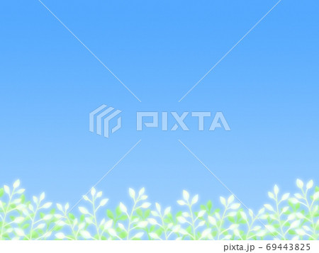 背景 草 空のイラスト素材