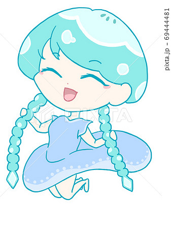 Girl Like A Jellyfish Stock Illustration