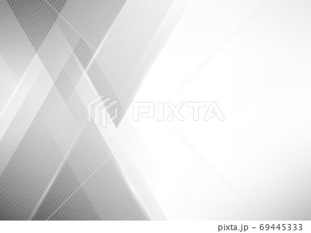 Abstract white and gray geometric triangles overlapping layer el 69445333