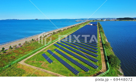 景色 海 太陽エネルギー 69448072