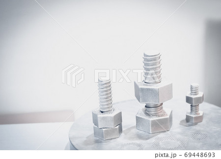 Object printed from metal powder on metal 3d printer. 69448693