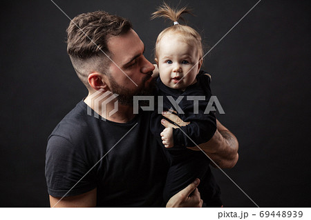father playing with little son at home father playing with little son at home 69448939