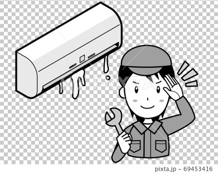 水が漏れるエアコンを修理します 69453416