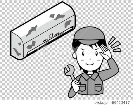 汚れがこびりついた古いエアコンも修理します 汚れがこびりついた古いエアコンも修理します 69453417