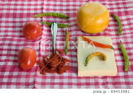 fresh homegrown pepper and cheese fresh homegrown pepper and cheese 69453981