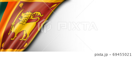 Sri Lanka flag isolated on white banner Sri Lanka flag isolated on white banner 69455021